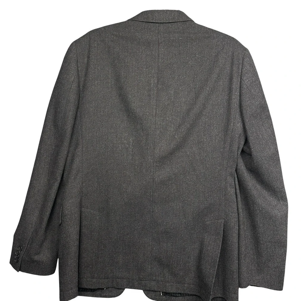 John Varvatos USA Blazer Jacket Men's Size 42R Wool Blend Dark Gray